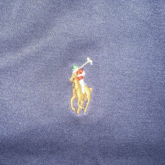 Ralph Lauren Polo Shirt Men 2XB Navy Blue Pima Soft Touch Short Sleeve Pony Logo - Picture 5 of 7